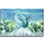 Preview: Leinwand 40 x 30 cm Keilrahmen Canvas-Leinen Aquarell Maritim Kunst Druck Kunstdruck Nordsee Dänemark Danmark  Hirtshals Mondfisch Solfisk